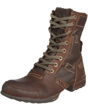 Replay Burtom Lace Up Boot Brown Gmu01.002.c0007l.018 7 Uk