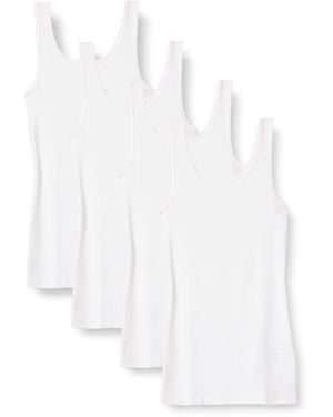Amazon Essentials Canottiera vestibilità Aderente Donna - Bianco