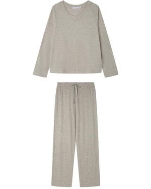 Women'secret Pijama de ga Pantalón Largo Colección Lifewear - Blanco