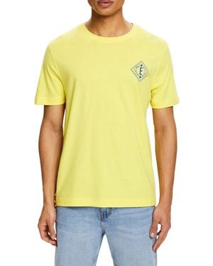Esprit 044ee2k322 T-shirt - Yellow