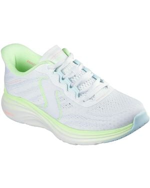 Skechers Vapor Fm S Slip On Runners White M/multi 5 Uk - Blue