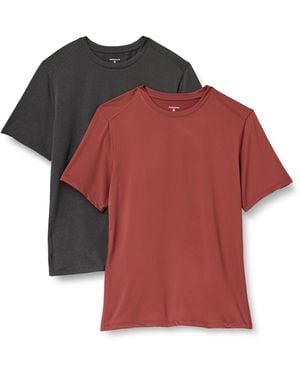Amazon Essentials Camiseta de ga Corta - Rojo