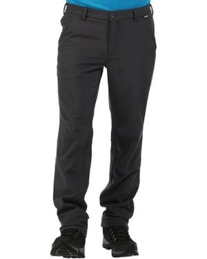 Regatta Fenton Softshell Walking Trousers Seal Grey 44r - Black