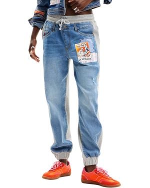 Desigual Mickey Mouse Jogger Jeans - Blue