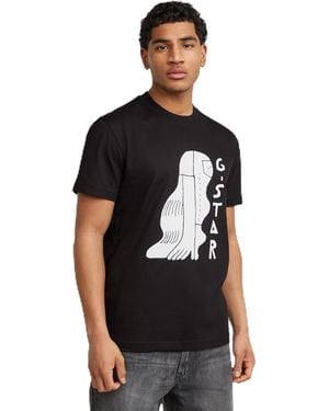 G-Star G-star Hair Illustration T-shirt - Black