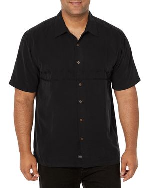 Quiksilver Mens Tahiti Palms 4 Button Down Shirt - Black