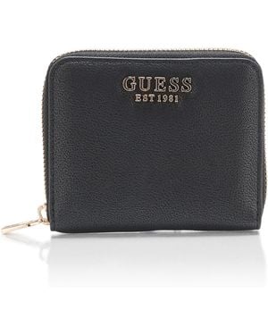 Guess Anadela Small Zip Around Wallet - Black