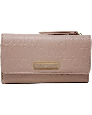 Tommy Hilfiger Pochette pour femme avec logo rose pâle gravé - Multicolore