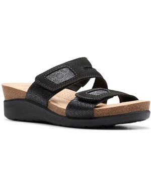 Clarks Calenne Maye Wedge Sandal - Blue