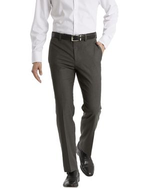 Calvin Klein Modern Fit Dress Trousers | Suit Trousers For | Performance Stretch Fabric - Grey