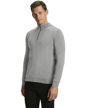 FALKE Basic New Merino Halfzip M PU Wolle weich hautfreundlich 1 Stück Pullover - Grau