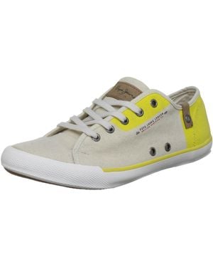 Pepe Jeans Britt Yellow Fashion Trainer Pfs30682 8 Uk - Black