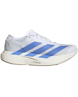adidas Adizero Evo Sl Road Running Shoes S White/blue/white 4 Uk