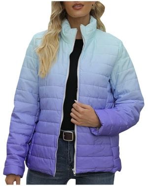 Superdry Lalaluka Fashion Plain Plush Jacket With Zip Jacket Sweat Jacket Winter Jackets Outdoor Jacket Hooded Jacket Outdoor Jacket - Blue