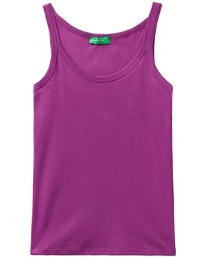 Benetton Tank Top 3ga2e8397 Undershirt - Purple