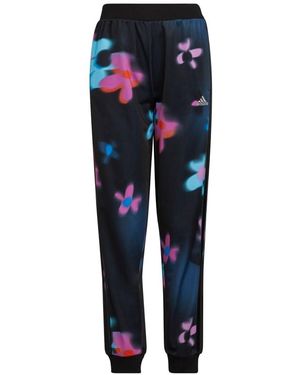 adidas Pantaloni Jogger in tricot con stampa 3 strisce - Blu
