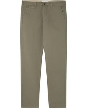 Springfield Chino Slim Effen Basic Khaki - Groen