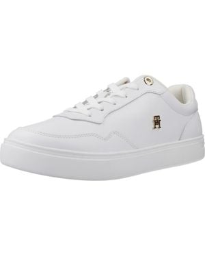 Tommy Hilfiger Vrouwen Essentiële Verhoogde Court Sneaker Fw0fw08758 Low Top - Wit