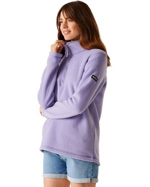 Regatta Maglione da donna Solenne in pile II con mezza zip - Viola