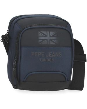 Pepe Jeans Bromley Borsa a tracolla media blu 17 x 22 x 8 cm Poliestere by Joumma Bags