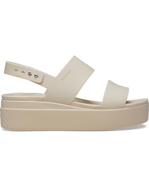 Crocs™ Mujer Brooklyn Low Wedge Sandalia - Metálico