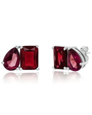 Amazon Essentials Mce100020w-brs-jan Stud Earrings - Red