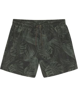 S.oliver Badeshorts mit olivem Print - Grau
