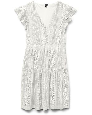 Vero Moda Female Kleid aus Spitze VMHONEY Kurzes Kleid - Weiß