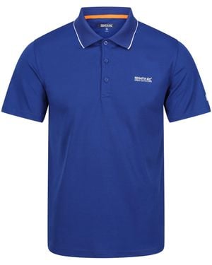 Regatta S Maverick V Quick Drying Wicking Polo Shirt - Blue