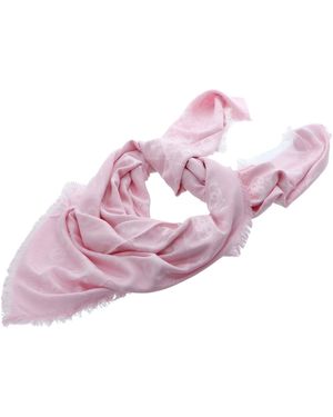 Guess Eliette Logo Kefiah Scarf 135X135 Pink