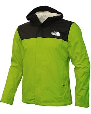 The North Face Venture 2 Dryvent Waterproof Hooded Rain Shell Jacket - Green