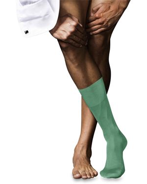 FALKE Socken No. 9 M So Pure Fil d ́Écosse Baumwolle einfarbig 1 Paar - Grün