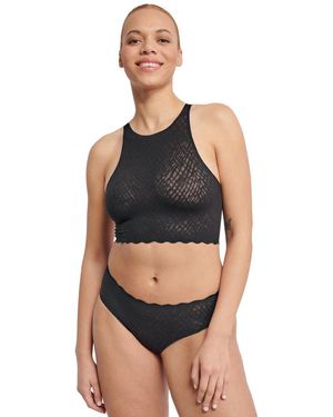 Sloggi Donna Zero Feel Bliss Crop Top - Nero