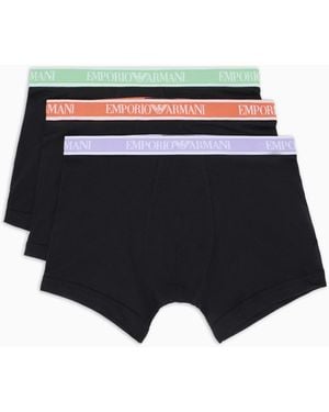 Emporio Armani 3-Pack Trunk Maillot - Blanc