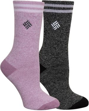 Columbia Sports Fleece Lined Thermal Crew Socks 2-pack - Purple