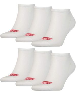 Levi's 6 Paar Levis 168SF Low Cut Batwing Logo Socken Sneakersocken Strümpfe 903050001 - Weiß
