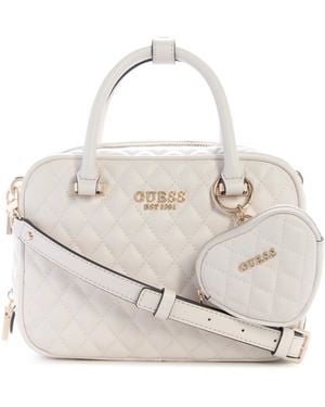 Guess Atabey Box Satchel - White