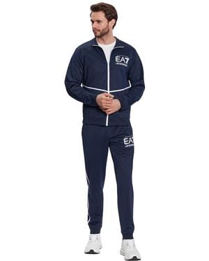 Emporio Armani EA7 -Trainingsanzug aus Acetat - Blau