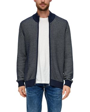S.oliver Strickjacke mit Musterstruktur - Schwarz