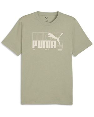 PUMA Graphic No 1 Logo Short Sleeve T-shirt S Green