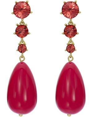 Ted Baker Pearsti Statement Crystal Bead Drop Earrings For - Red