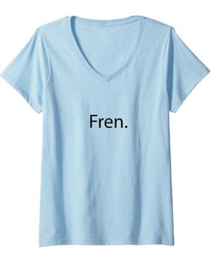 Pepe Jeans Donna Fren Maglietta con Collo a V - Blu