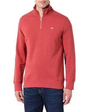 GANT REG Shield Half Zip Sweat Sweatshirt - Rot