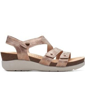 Clarks Collection Calenne Clara Wedge Sandal - Brown