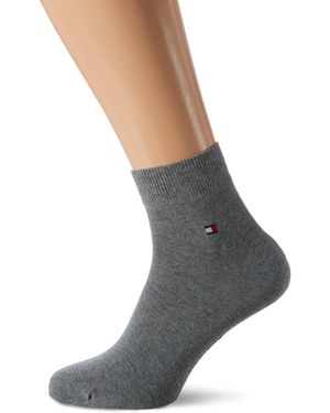 Tommy Hilfiger Quarter-sokken Voor Met Vlag - Grijs