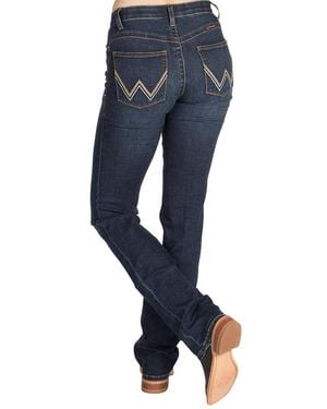 Wrangler Willow Mid Rise Boot Cut Ultimate Riding Jean - Blue