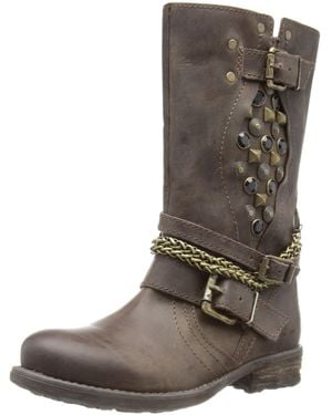 Replay S Terrye Biker Boots Rl120043l Dark Brown 6 Uk