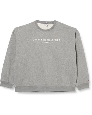 Tommy Hilfiger Sudadera Mujer Regular Sin Capucha - Gris