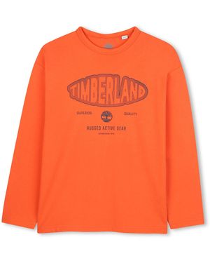 Timberland T60538 Camiseta para niño - Naranja