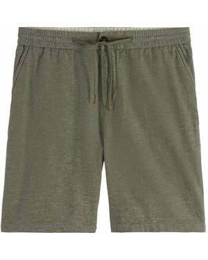Scotch & Soda Seasonal core-Fave Cotton/Linen Twill Bermuda Shorts - Grün